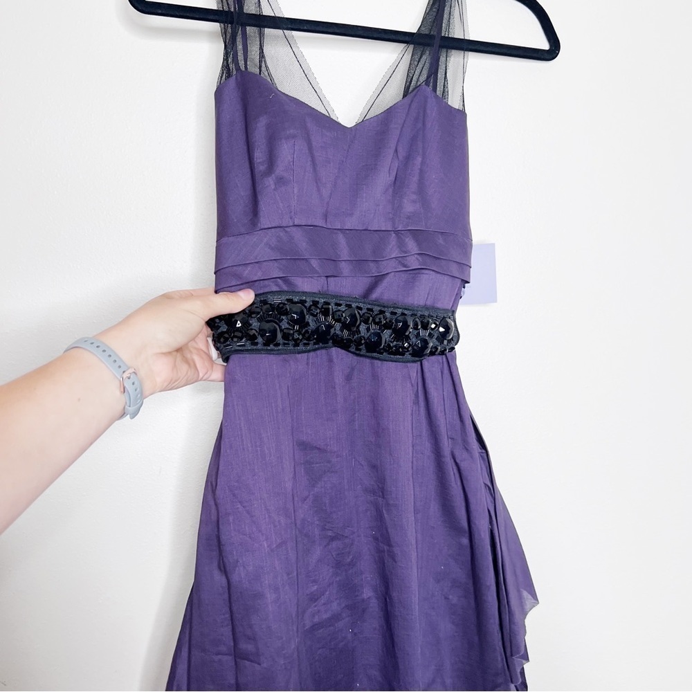 NWT Lavender Label by Vera Wang Women Purple Cocktail Dress 6 New - Picture 2 of 7
